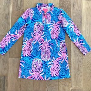Lilly Pulitzer Little Skipper Dress UPF 50+ Pineapple Print